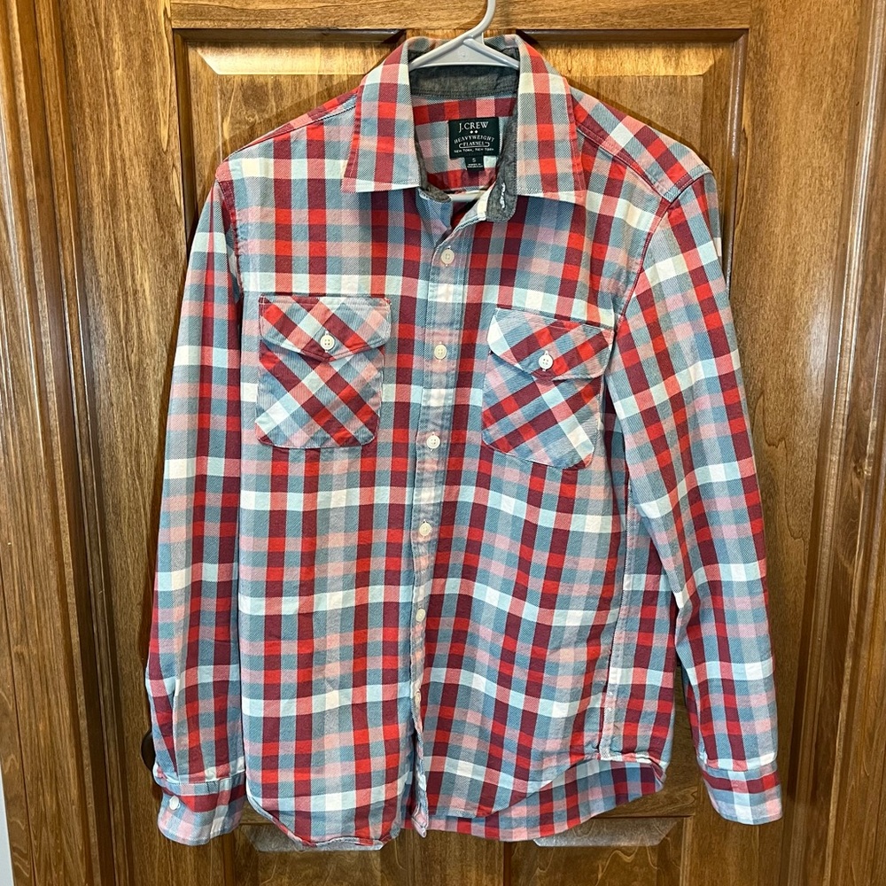 Men’s J Crew Heavyweight Flannel Plaid Shirt S